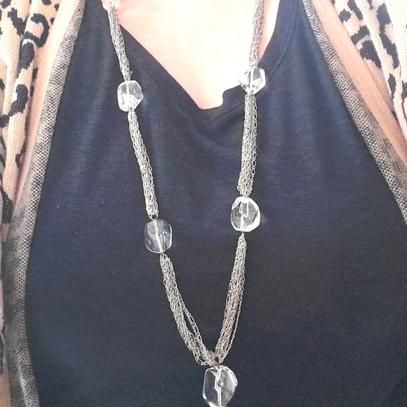 Beautiful Coldwater Creek Glass Nugget Bead Necklace - Picture 3 of 5